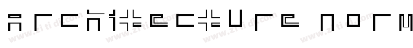Architecture Normal字体转换